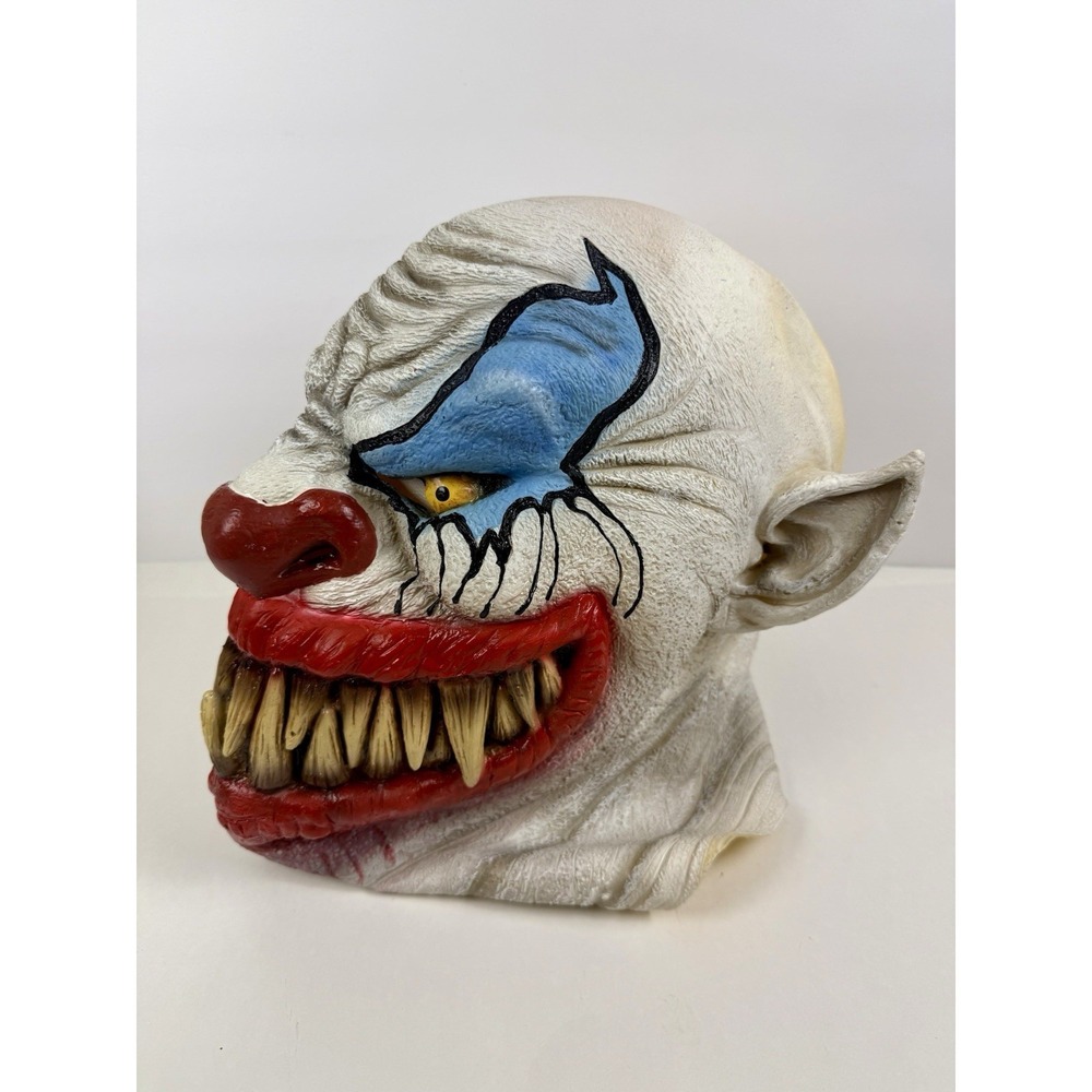 Psycho Murder Clown Latex Mask Adult One Size Halloween Costume Rubies 2010 - Picture 3 of 11